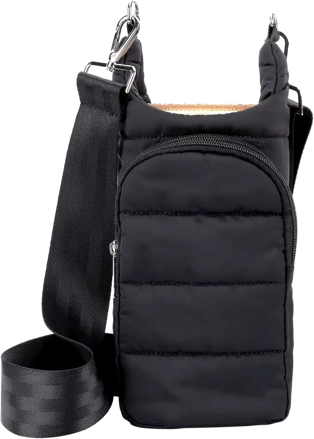Original Crossbody Water Bottle Holder Bag with Strap.Stylish Puffer Bag.Pockets for Phone & Accessories.BEST GIFT
