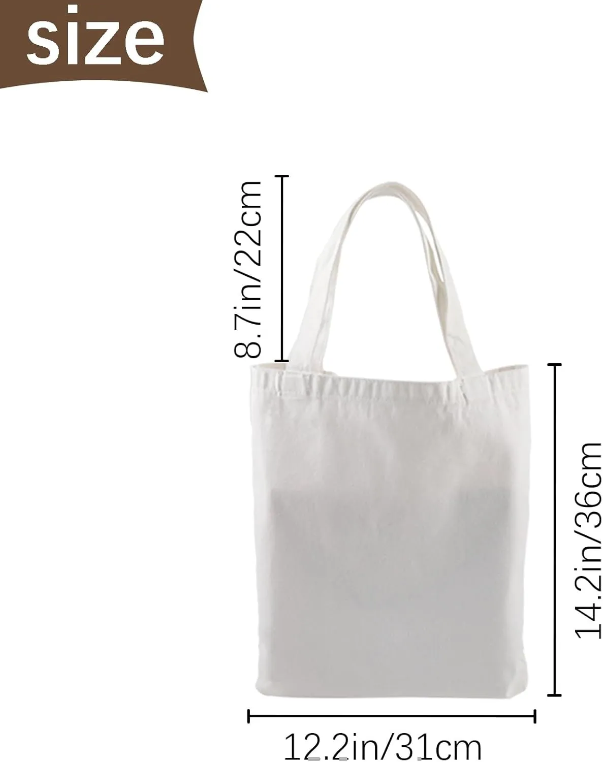 ORJ Sublimation Tote Bags, blank canvas tote bags for sublimation,polyester tote bags for DIY Crafting and graffiti