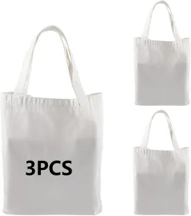 ORJ Sublimation Tote Bags, blank canvas tote bags for sublimation,polyester tote bags for DIY Crafting and graffiti