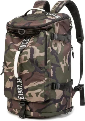Outdoor Waterproof Backpack Hiking, Fishing, Camping Large Capacity Multifunctional Laptop Backpack, Suitable for Both Men and Women (Camouflage)