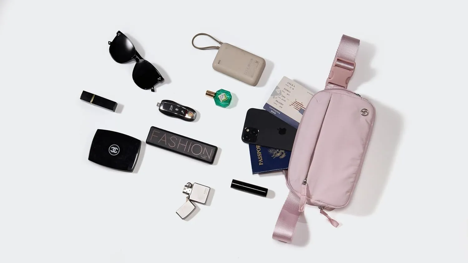 Pander Crossbody Sling Bag for Travel, Outdoor, and Everyday Use  Adjustable Strap, Lightweight Shoulder Bag, Pink