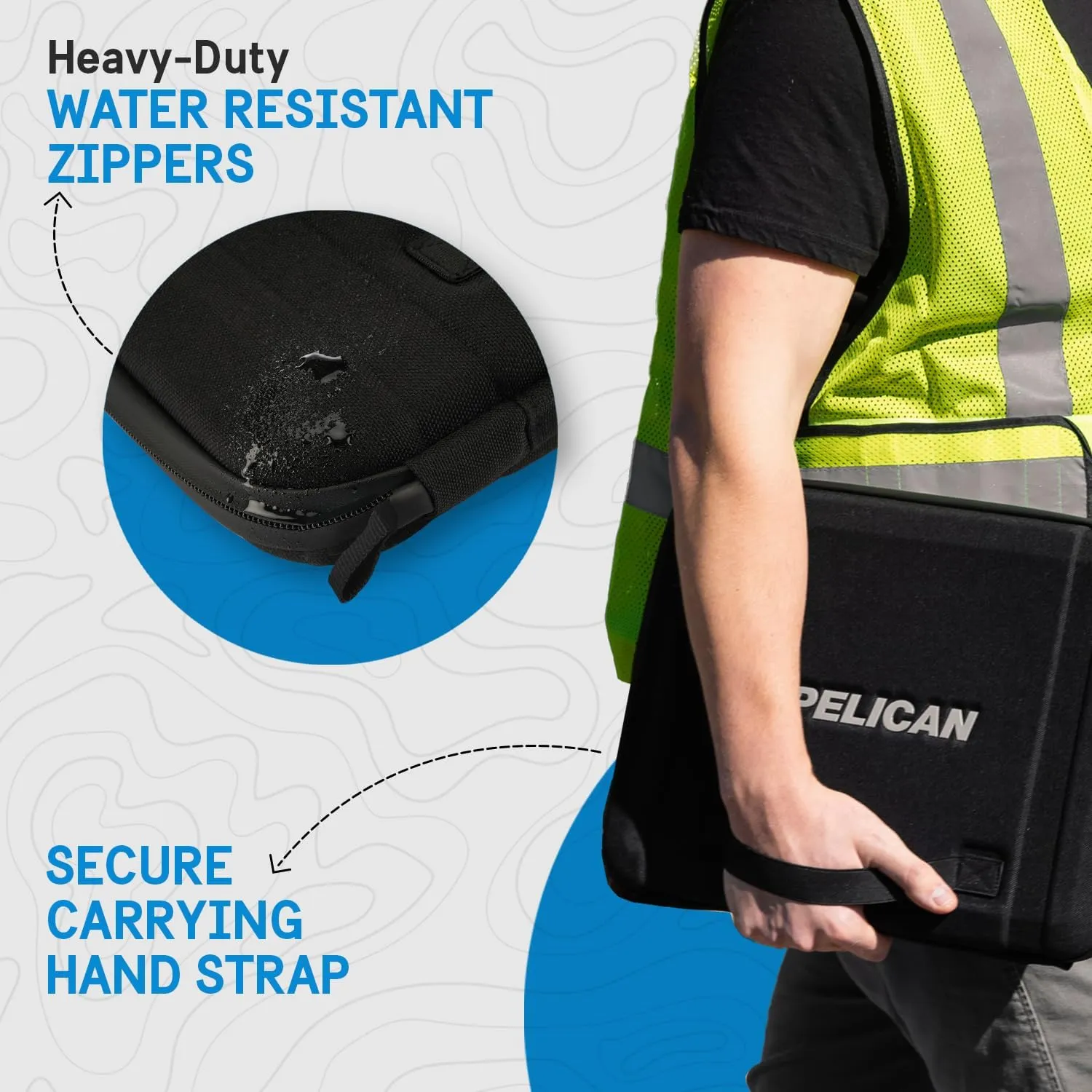 Pelican Adventurer - Laptop Bag/Case 16 Inch - [Elastic Carrying Handle] [Secure Zip Lock] Waterproof, Scratchproof and Heavy Duty Laptop Sleeve for All Laptops from 14 inches up to 16 inches - Black