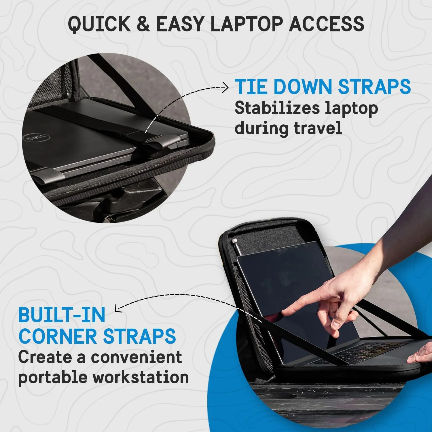 Pelican Adventurer - Laptop Bag/Case 16 Inch - [Elastic Carrying Handle] [Secure Zip Lock] Waterproof, Scratchproof and Heavy Duty Laptop Sleeve for All Laptops from 14 inches up to 16 inches - Black