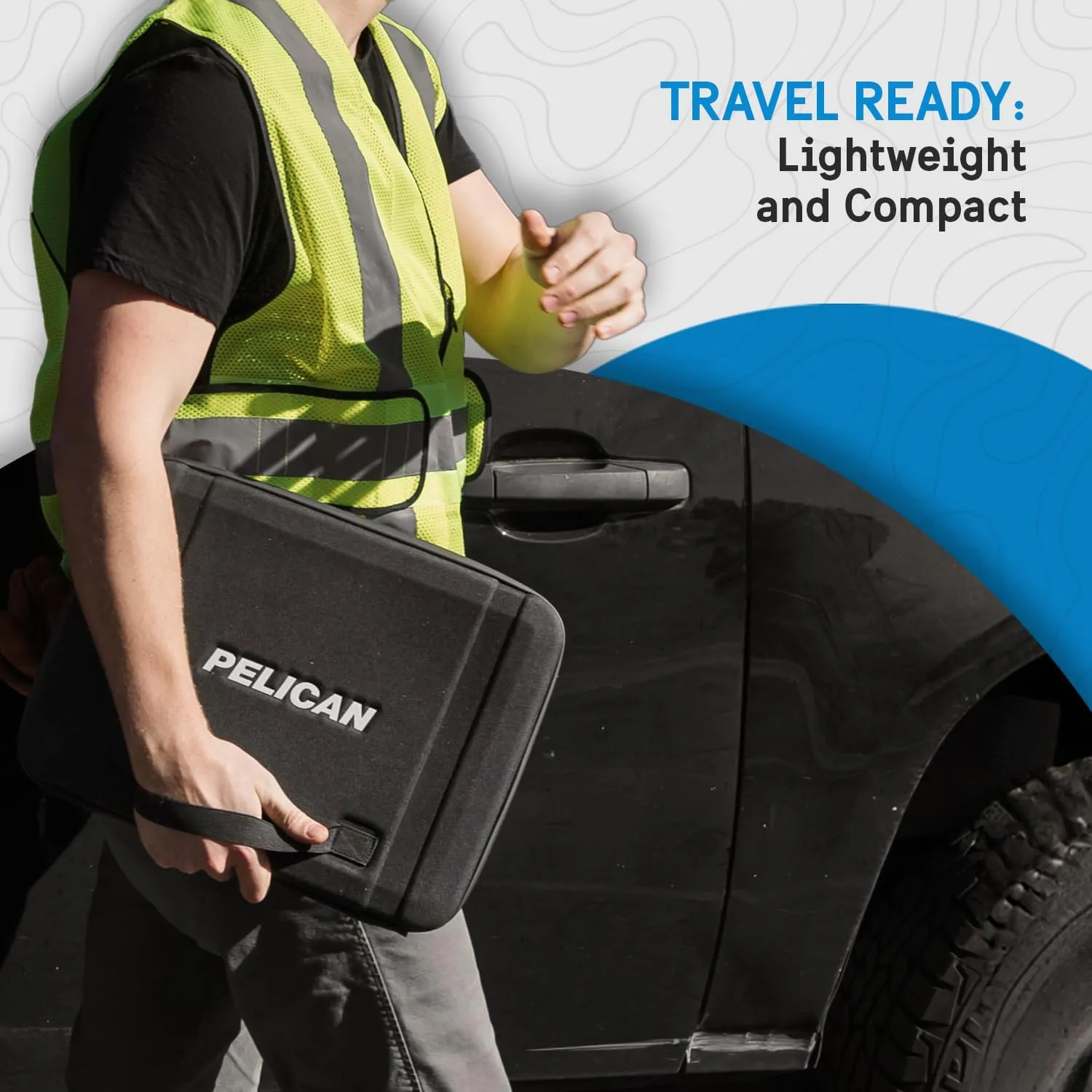 Pelican Adventurer - Laptop Bag/Case 16 Inch - [Elastic Carrying Handle] [Secure Zip Lock] Waterproof, Scratchproof and Heavy Duty Laptop Sleeve for All Laptops from 14 inches up to 16 inches - Black