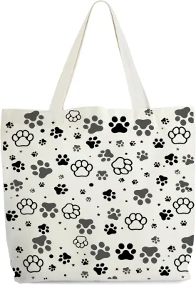 Pet Tote for Women, I Can And I Will Tote, Dog Lover Gifts, Paw Print Library Book Bag, Doggie Shoulder Bag Gifts for Dog Lovers Pet Mom Women Friends Sisters Colleagues Veterinary -41