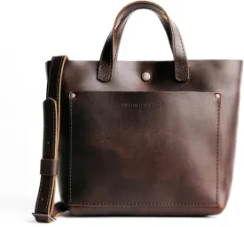 Portland Leather Goods Mini Snap Crossbody Tote Bag for Women  Handmade, Snap Closure, Durable & Unlined  Outside Pocket