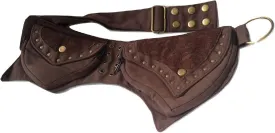 Practical Fannypack Cotton Waistbag packs Travel Utility Running Belt Black fashion Gift for Men Women Money Bag Sports Bum bag Workout Travelling (Style-03, Brown)