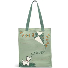 Radley Women's Kite Flying Medium Open Tote Bag Green Radley Women's Kite Flying Medium Open Tote Bag Green