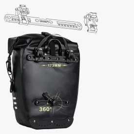 Rhinowalk Bike Bag Waterproof Bike Pannier Bag 27L,(for Bicycle Cargo Rack Saddle Bag Shoulder Bag Laptop Pannier Rack Bicycle Bag Professional Cycling Accessories)