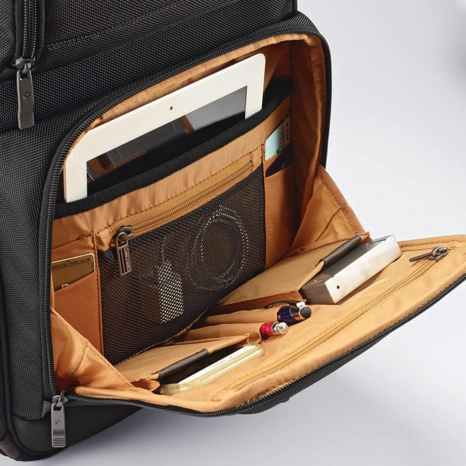 Samsonite Kombi Business Backpack  Ballistic Nylon, 15.6 Laptop Compartment, Tablet Pocket, SmartSleeve, Multi-Pocket Organizer, Padded Straps & Back, Top Handle, Fleece-Lined Accessory Pocket