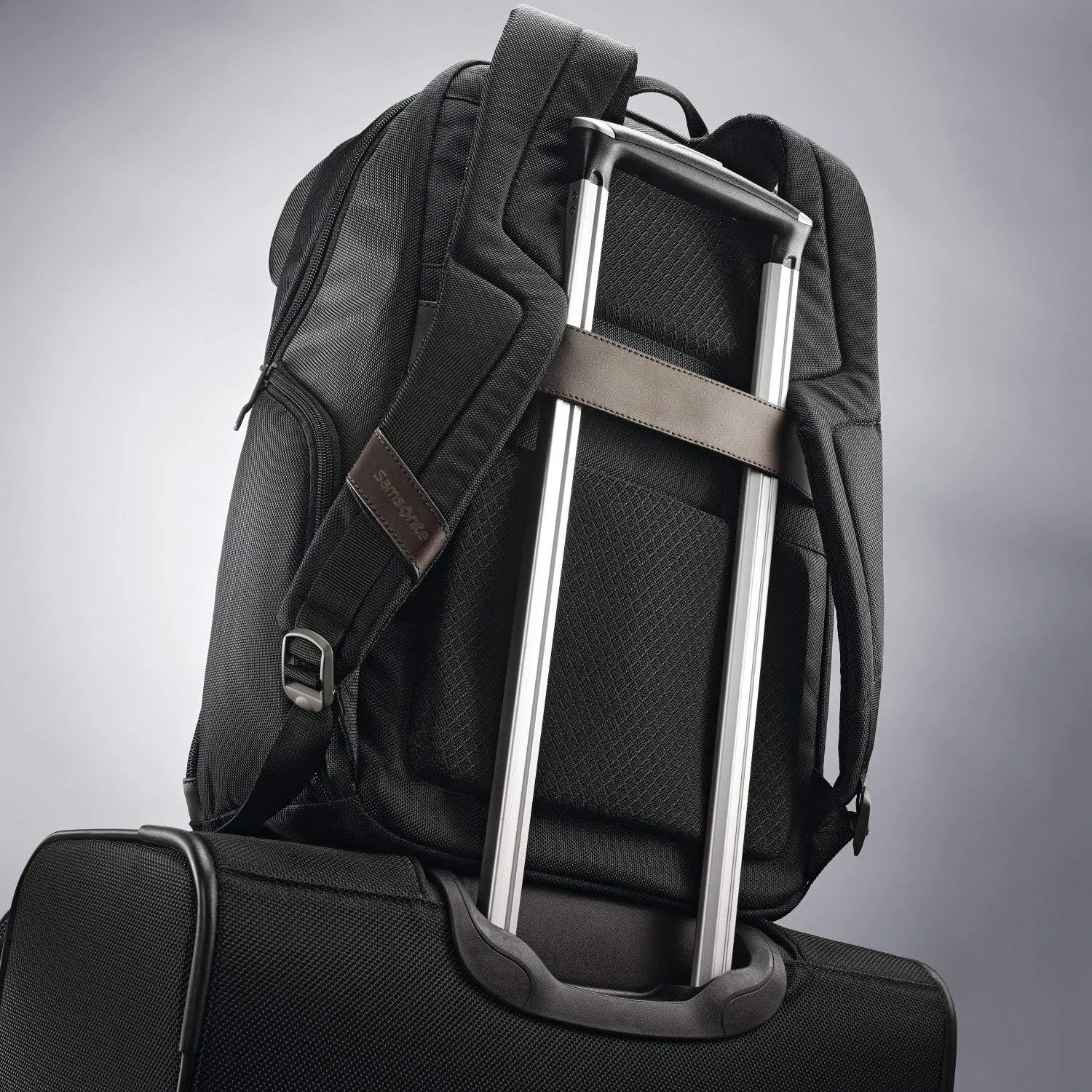 Samsonite Kombi Business Backpack  Ballistic Nylon, 15.6 Laptop Compartment, Tablet Pocket, SmartSleeve, Multi-Pocket Organizer, Padded Straps & Back, Top Handle, Fleece-Lined Accessory Pocket