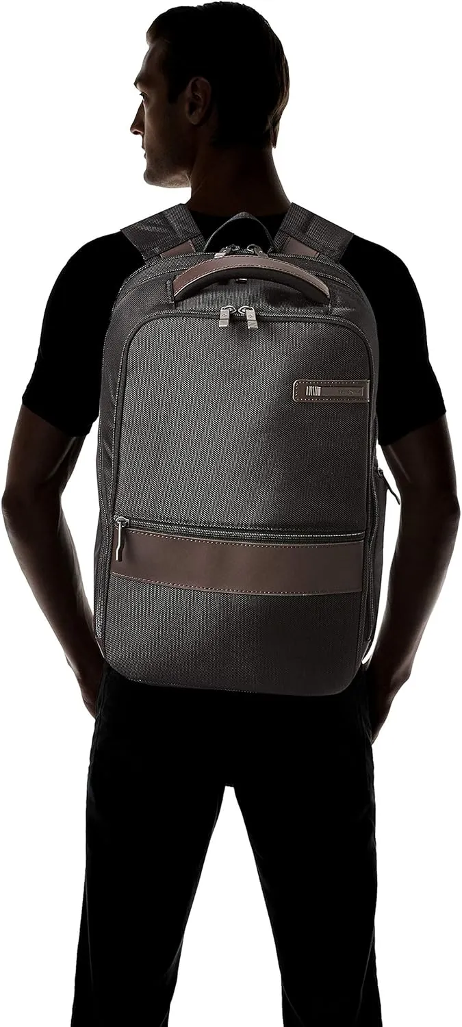 Samsonite Kombi Business Backpack, Black/Brown, 16.25 x 10.5 x 5-Inch