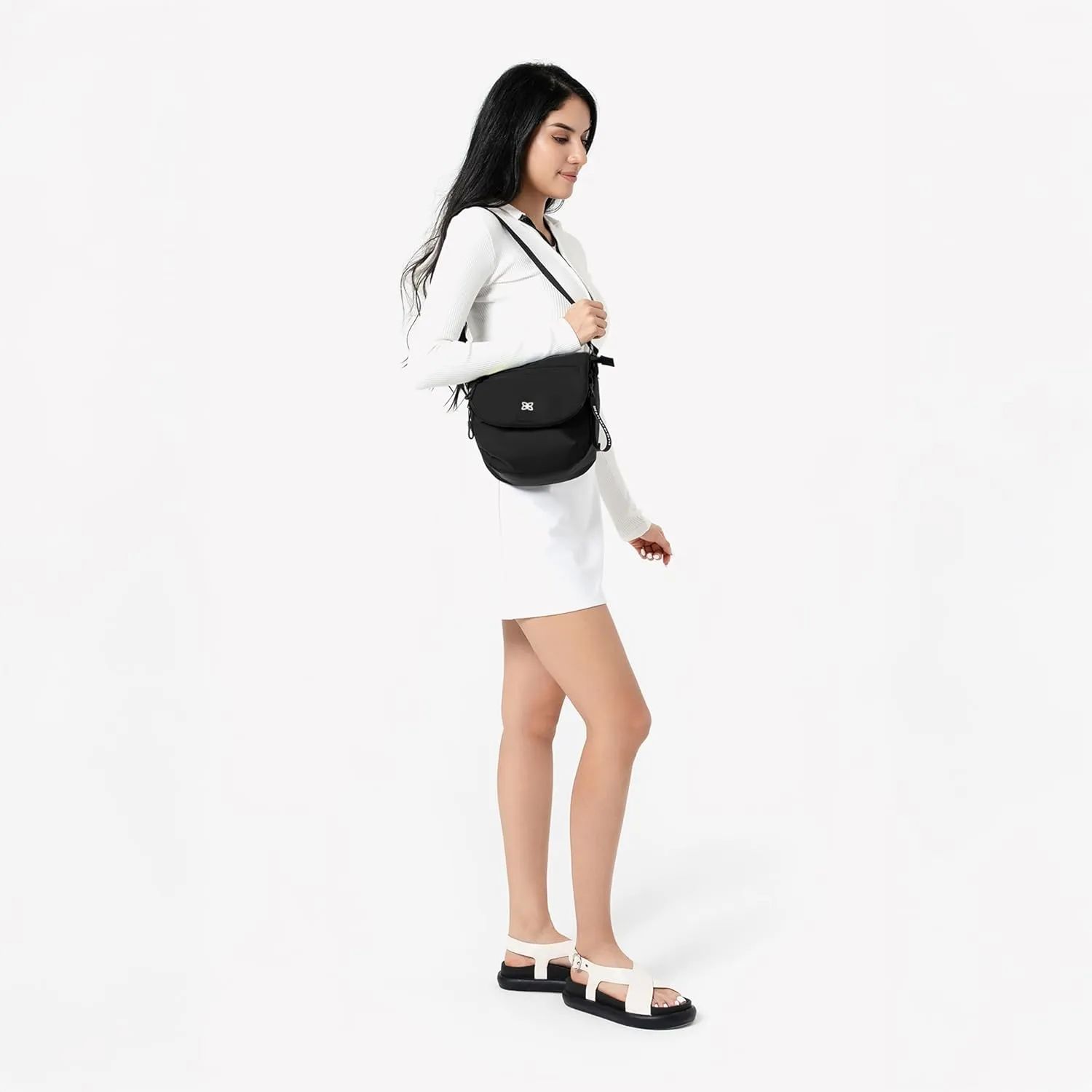 Sherpani Milli, Nylon Flap Crossbody Purse, Medium Shoulder Bag, Travel Crossbody Bags for Women, RFID Protection