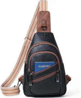 Sling Bag for Women Crossbody Purse Leather Crossbody Bag Fanny Pack Chest Pack for Travel Everyday Vacation