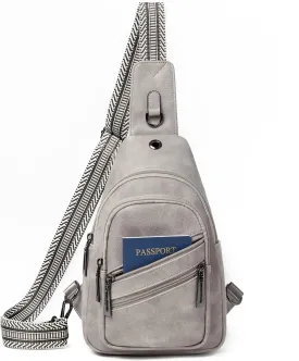 Sling Bag for Women Crossbody Purse Leather Crossbody Bag Fanny Pack Chest Pack for Travel Everyday Vacation
