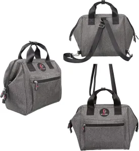 Small Diaper Bag Backpack: Mini Tote Diaper Bags for Boy and Girl, Cute Crossbody Toddler Bag for Mom and Kids on Travel,Simple Practical Small Baby Diapers Bag Grey