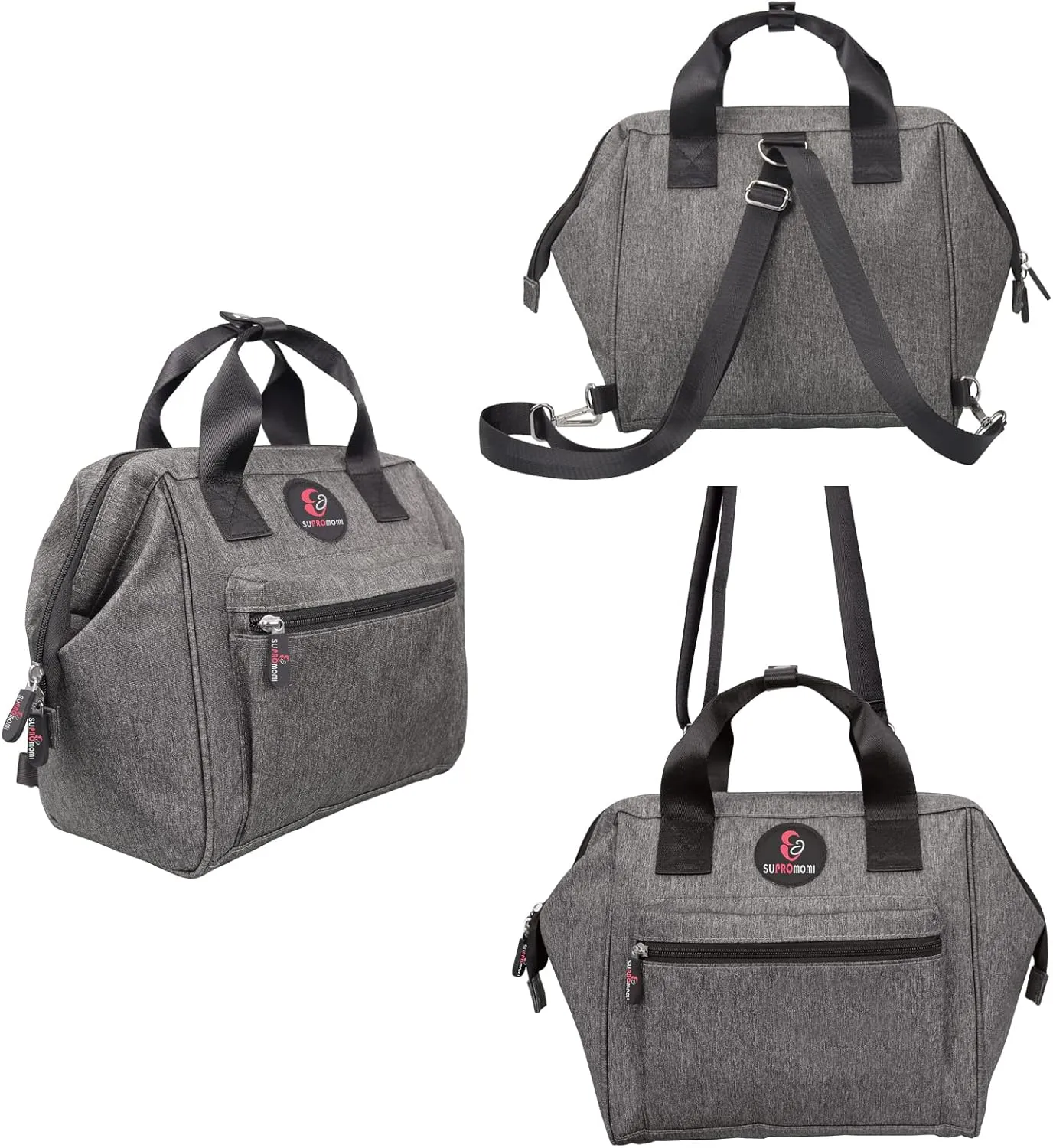 Small Diaper Bag Backpack: Mini Tote Diaper Bags for Boy and Girl, Cute Crossbody Toddler Bag for Mom and Kids on Travel,Simple Practical Small Baby Diapers Bag Grey