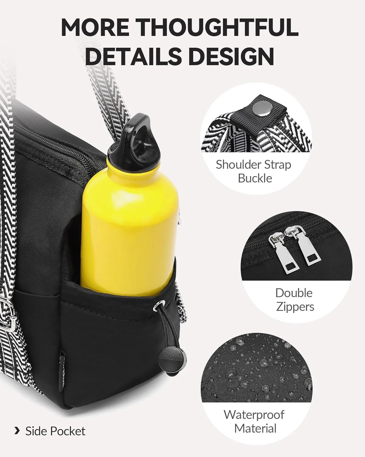 Small Gym Bag for Women Mini Duffle Bag with Guitar Strap, Lightweight Waterproof Cute Tote with Wet Compartment for Girls Workout Sport Travel, Black