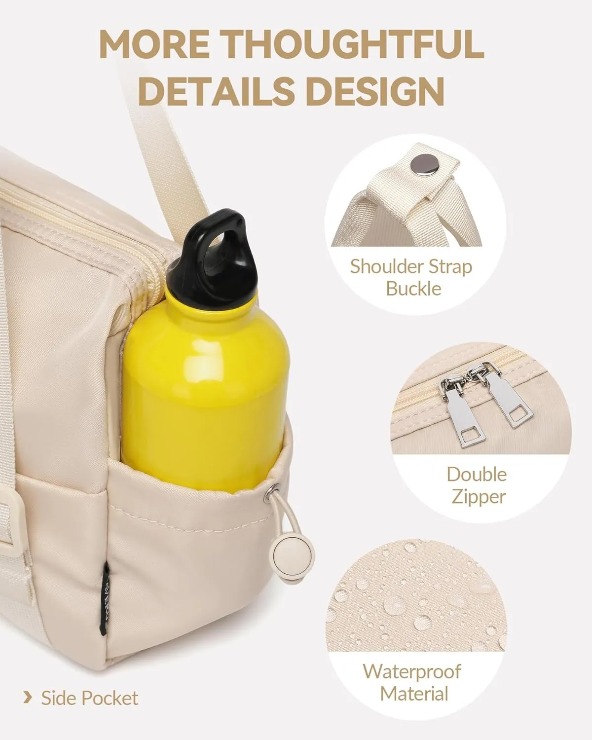 Small Gym Bag for Women Mini Duffle Bag with Wet Compartment, Lightweight Waterproof Cute Tote for Girls Workout Sport Travel,Beige