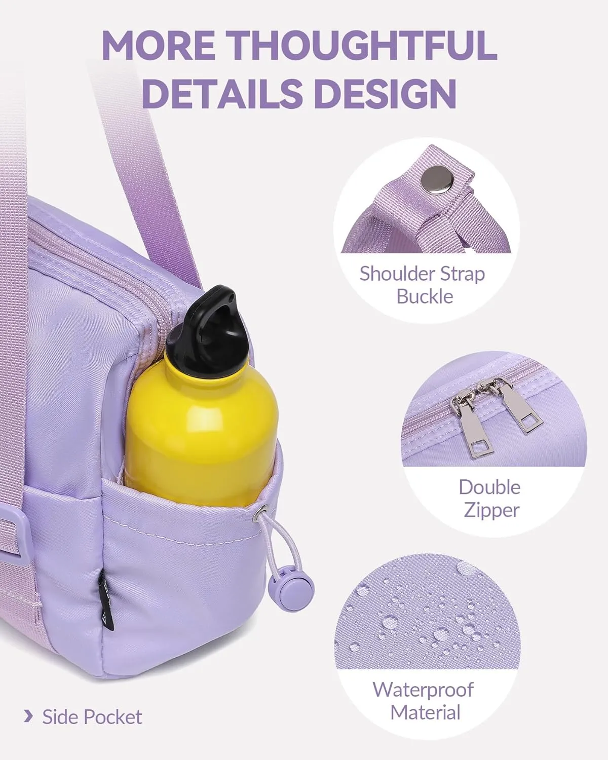 Small Gym Bag for Women Mini Duffle Bag with Wet Compartment, Lightweight Waterproof Cute Tote for Girls Workout Sport Travel,Purple