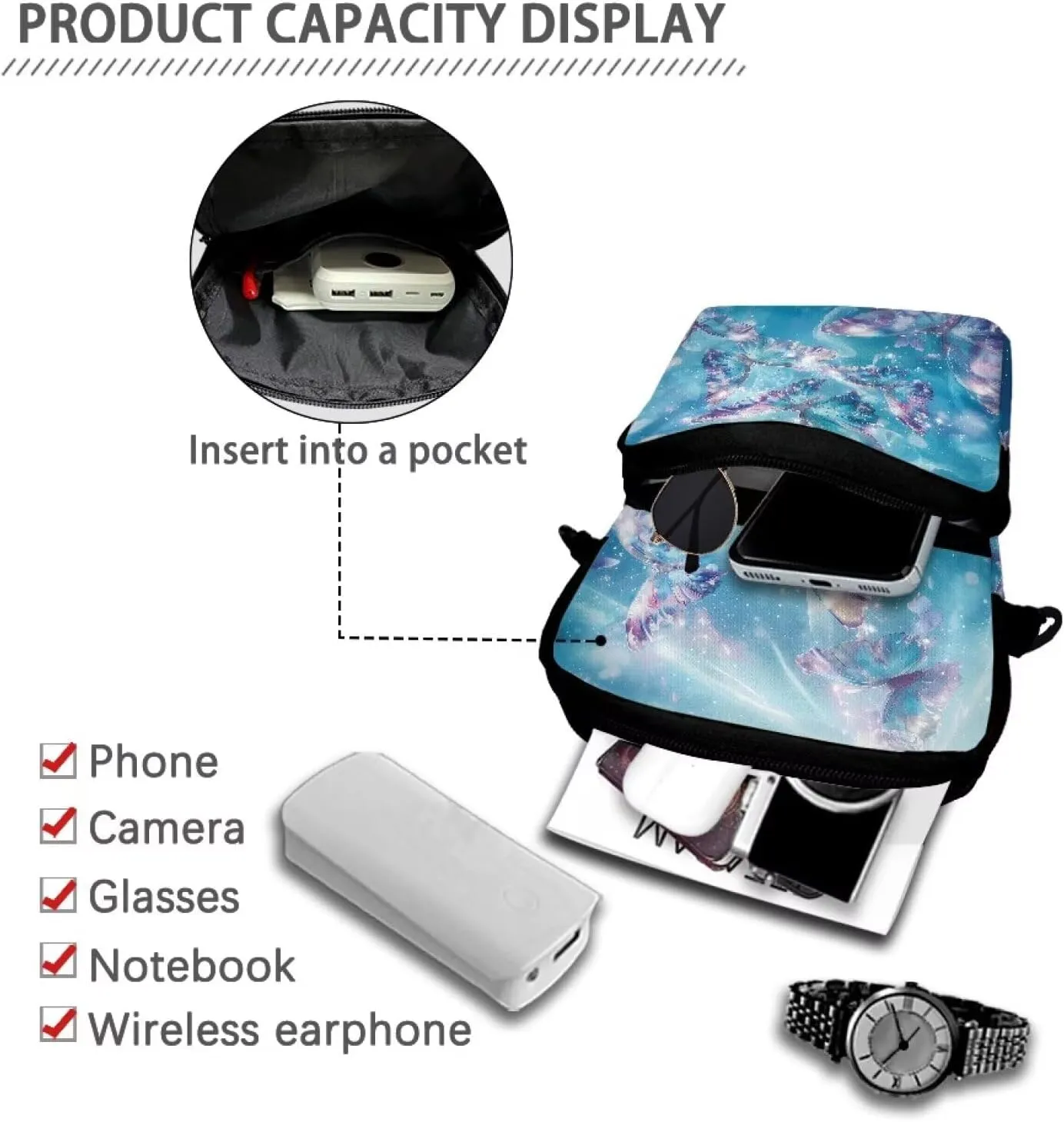 Small Small Messenger for Women Men Crossbody Bags Handbags Purses Fanny Pack Wallet Bag Coin Purse Backpack