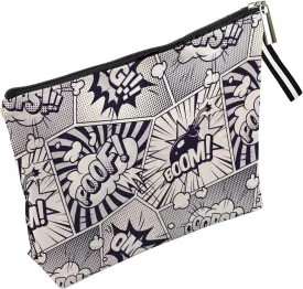 Superhero Action Sign Portable Cosmetic Bag - Dynamic Design for Every Adventure, Comics Superheros Makeup Bag Travel Toiletry Bag Superhero Themed Merchandise Gift for Heros Fans