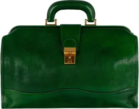 Time Resistance Leather Doctor Bag - Italian Handmade Medical Bag - Vintage Style Handbag - Real Leather Briefcase