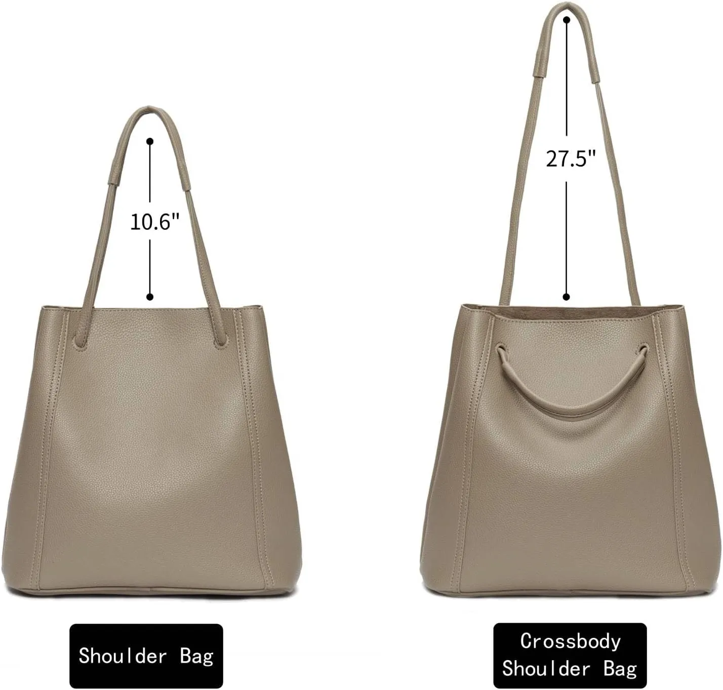 Tote Bag for Women Large Shoulder Bag Work Casual Handbags 2025 with Adjustable Strap 2PCS