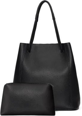 Tote Bag for Women Large Shoulder Bag Work Casual Handbags 2025 with Adjustable Strap 2PCS