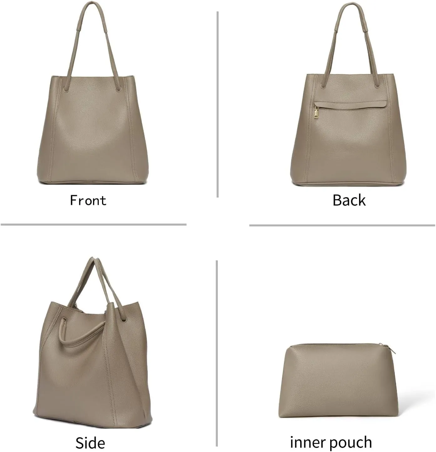 Tote Bag for Women Large Shoulder Bag Work Casual Handbags 2025 with Adjustable Strap 2PCS