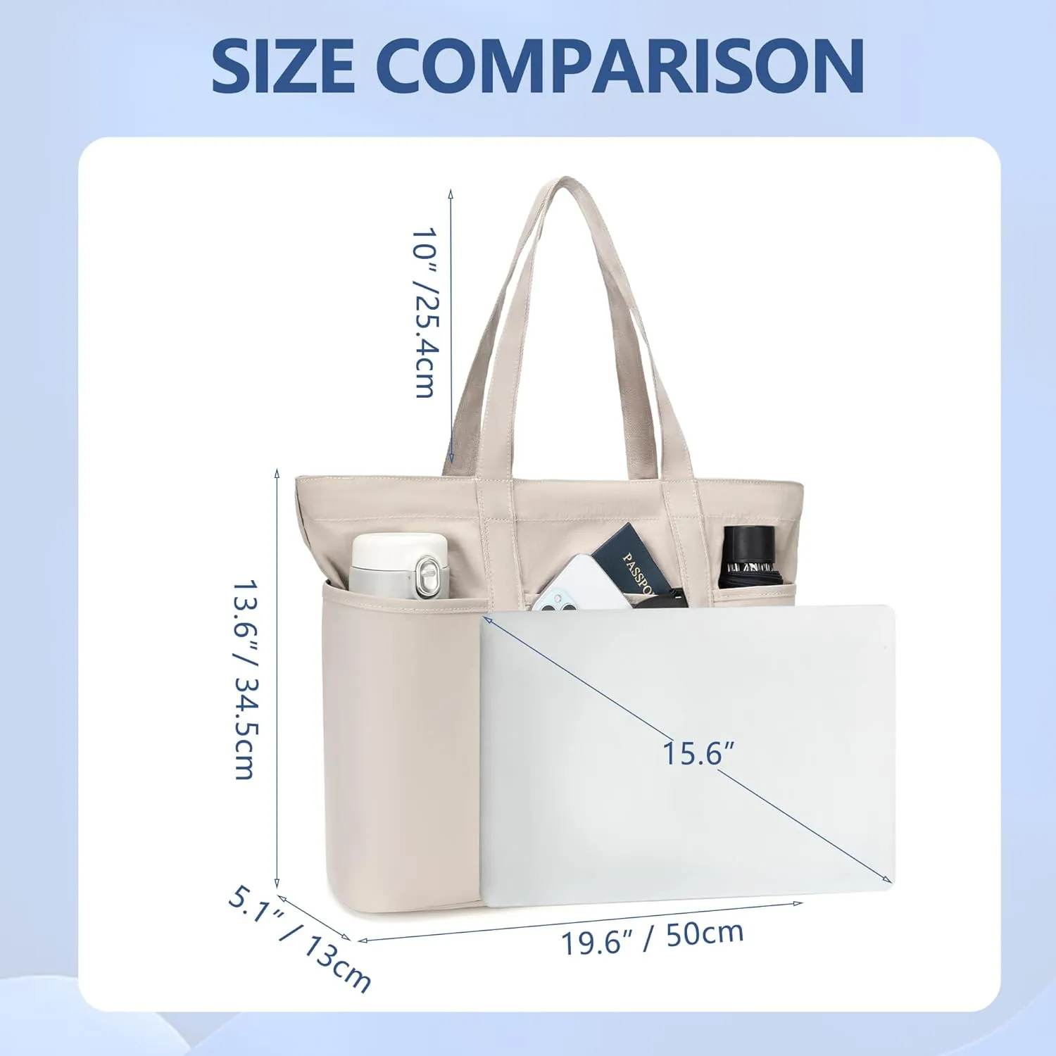Tote Bag for Women,Large Handbag with Laptop Compartment, Shoulder Bag for Travel, Tote Bags for Work and Everyday
