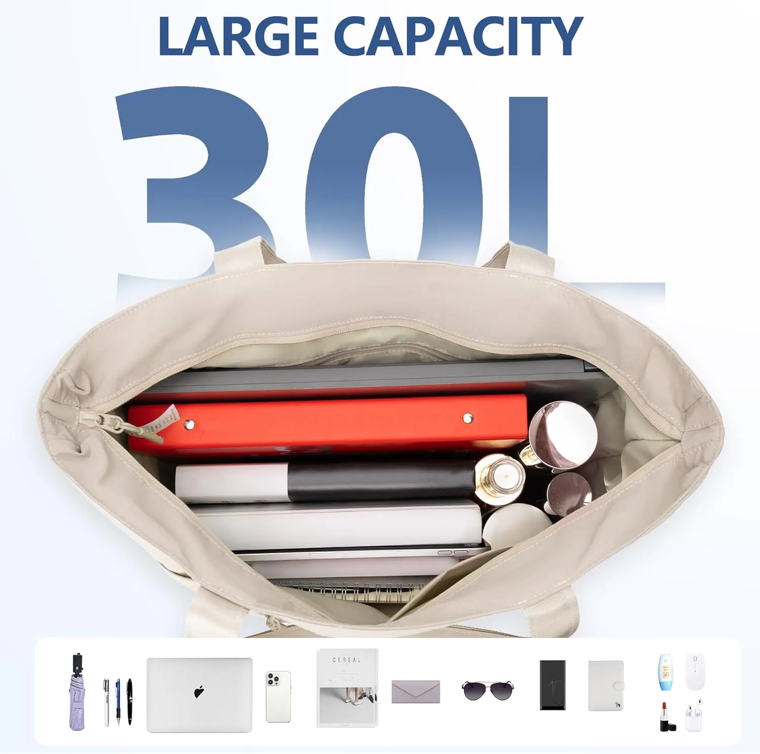Tote Bag for Women,Large Handbag with Laptop Compartment, Shoulder Bag for Travel, Tote Bags for Work and Everyday