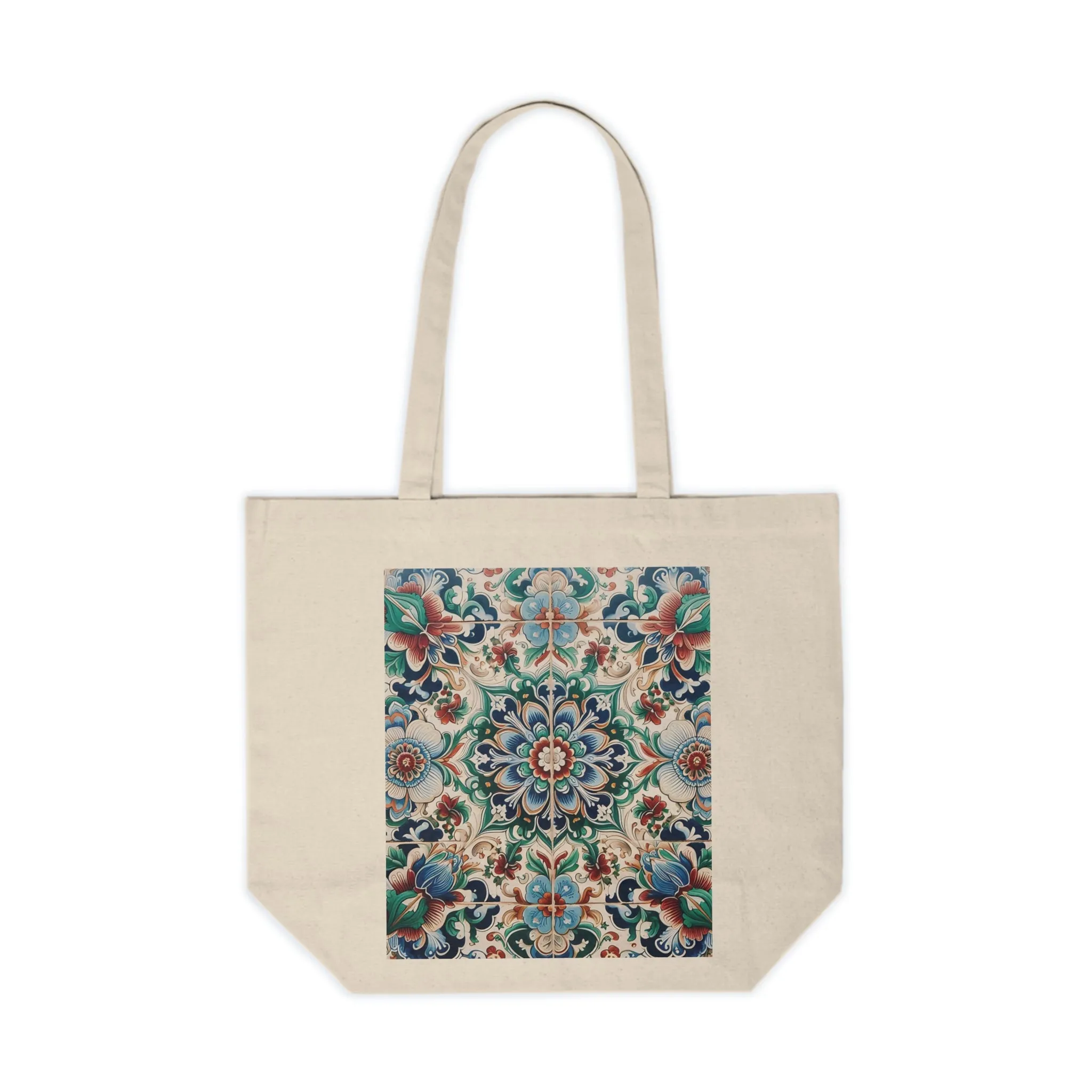Traditional tile art design Canvas Shopping Tote