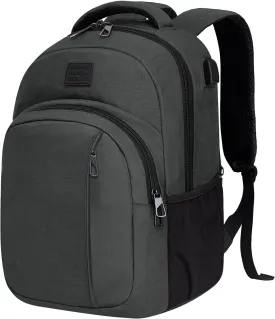 Travel Laptop Backpack,15.6 Inch Business Laptop backpack for Men Women with USB Charging Port,Water-Resistant Laptopack Weekender Daypack for Work College Computer