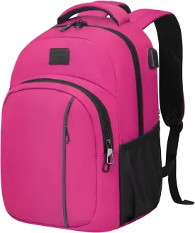 Travel Laptop Backpack,15.6 Inch Business Laptop backpack for Men Women with USB Charging Port,Water-Resistant Laptopack Weekender Daypack for Work College Computer
