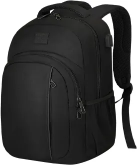 Travel Laptop Backpack,15.6 Inch Business Laptop backpack for Men Women with USB Charging Port,Water-Resistant Laptopack Weekender Daypack for Work College Computer