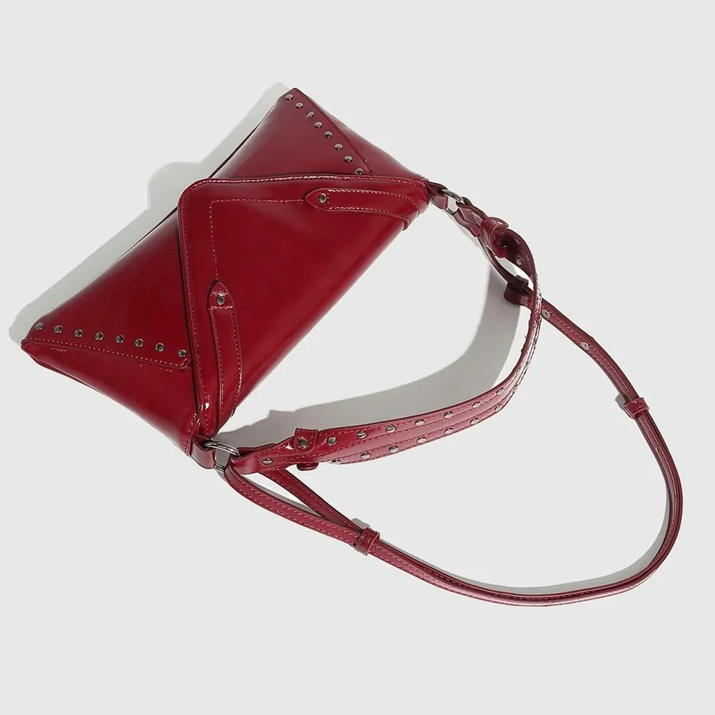 Trendy Studded Clutch Bag For Women Vegan Leather Envelope Purse Elegant Womens Shoulder Bag Y2K Punk Purse Work 2025