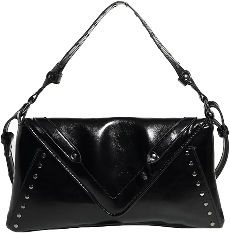 Trendy Studded Clutch Bag For Women Vegan Leather Envelope Purse Elegant Womens Shoulder Bag Y2K Punk Purse Work 2025