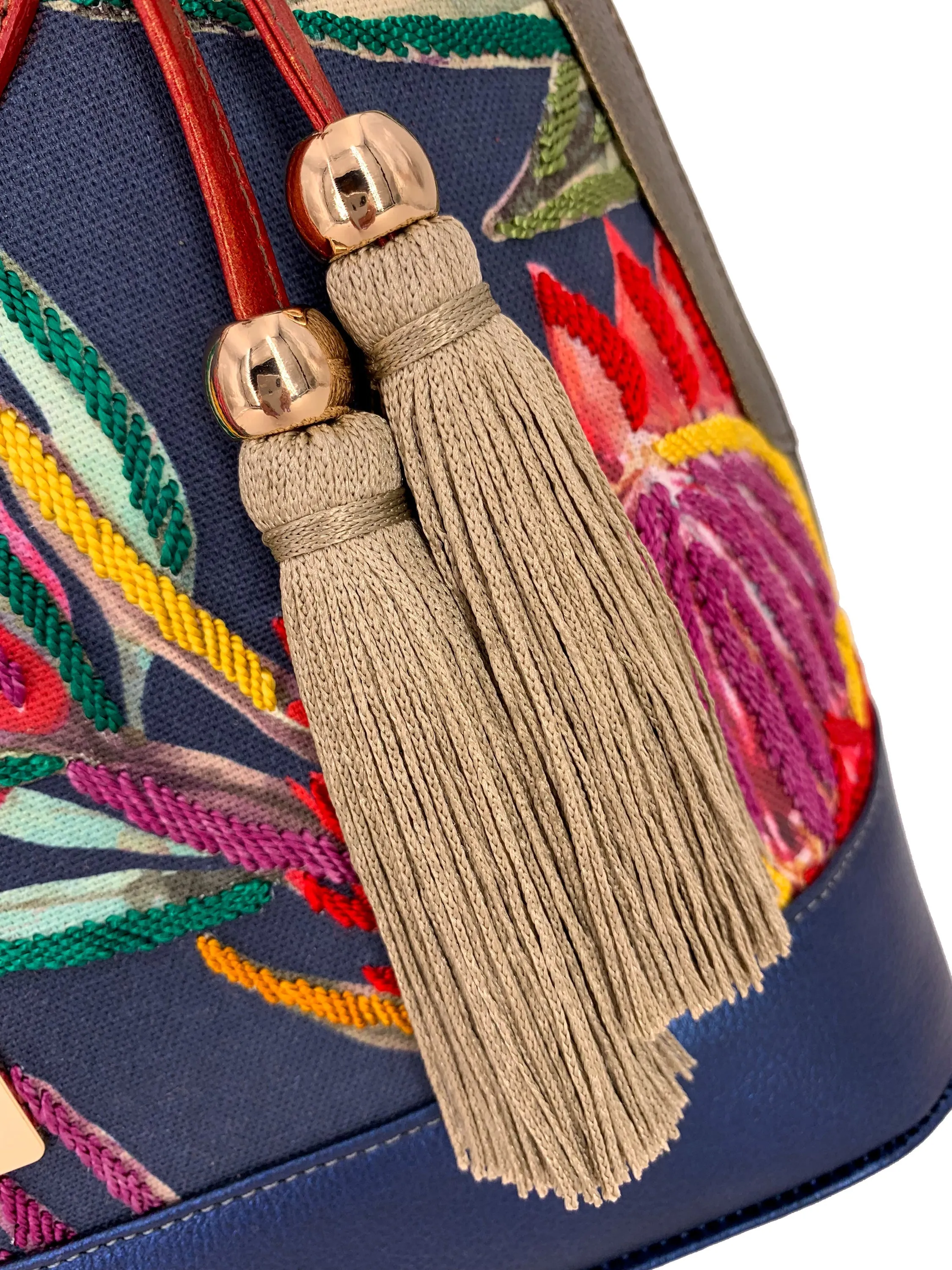 TROPICALIA AZUL-ROJO HANDBAG