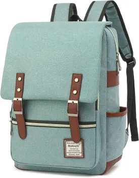 UGRACE Slim Business Laptop Backpack Elegant Casual Daypacks Outdoor Sports Rucksack College Shoulder Bag for Men Women, Tear Resistant Unique Travelling Backpack Fits up to 15.6Inch Laptop in Green
