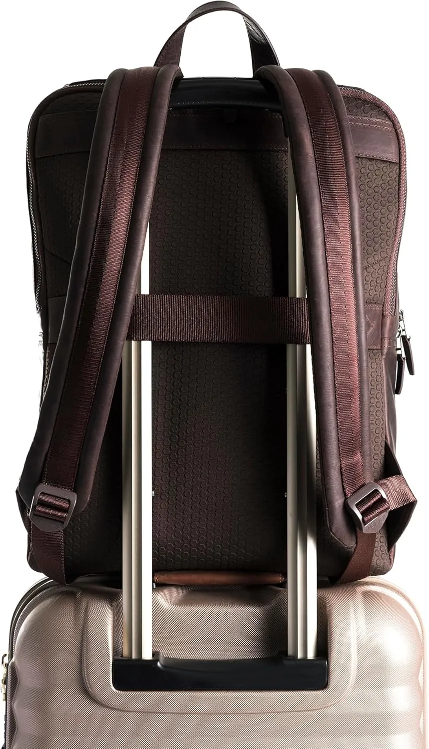 VELEZ Dark Brown Leather Backpack for Men and Women 17 inch Laptop Bag Handmade Business & Casual Daypack Genuine Leather Work Bag