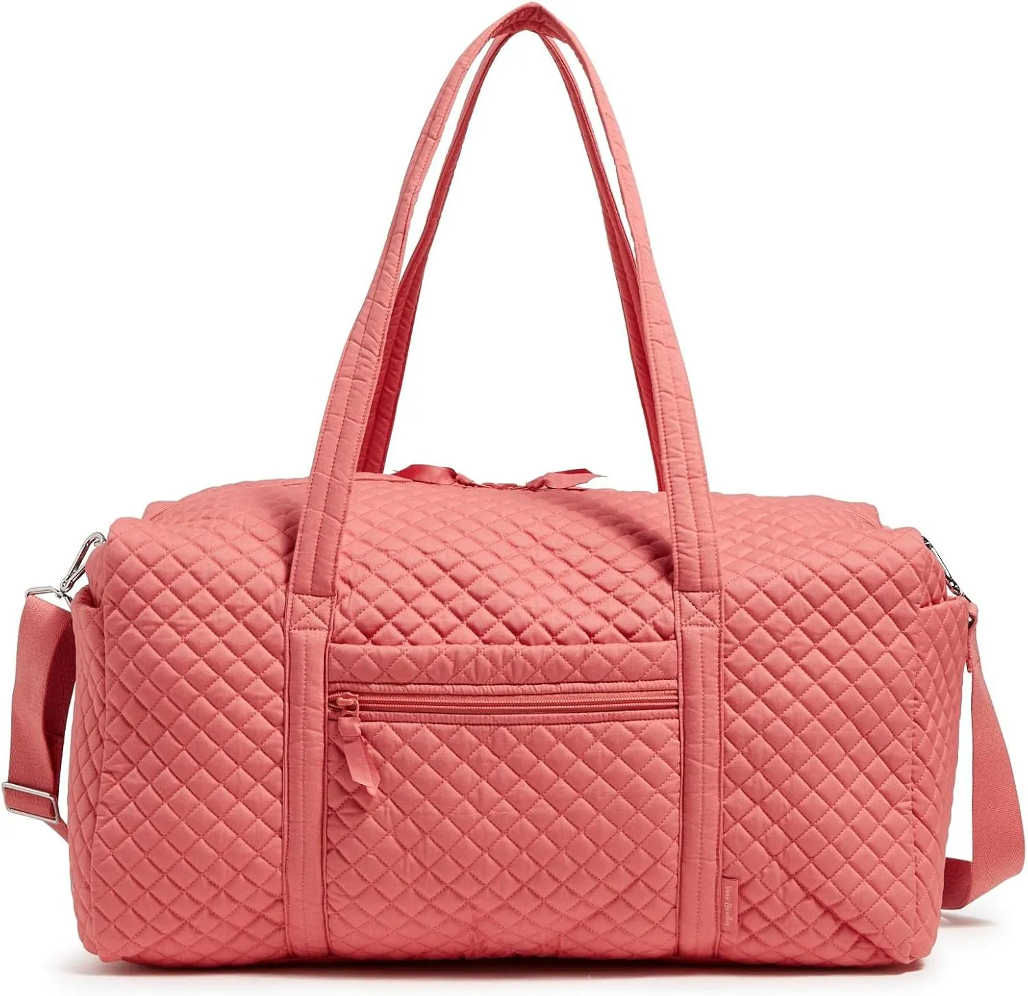 Vera Bradley Women's Cotton Large Travel Duffel Bag, Terra Cotta Rose - Recycled Cotton, One Size
