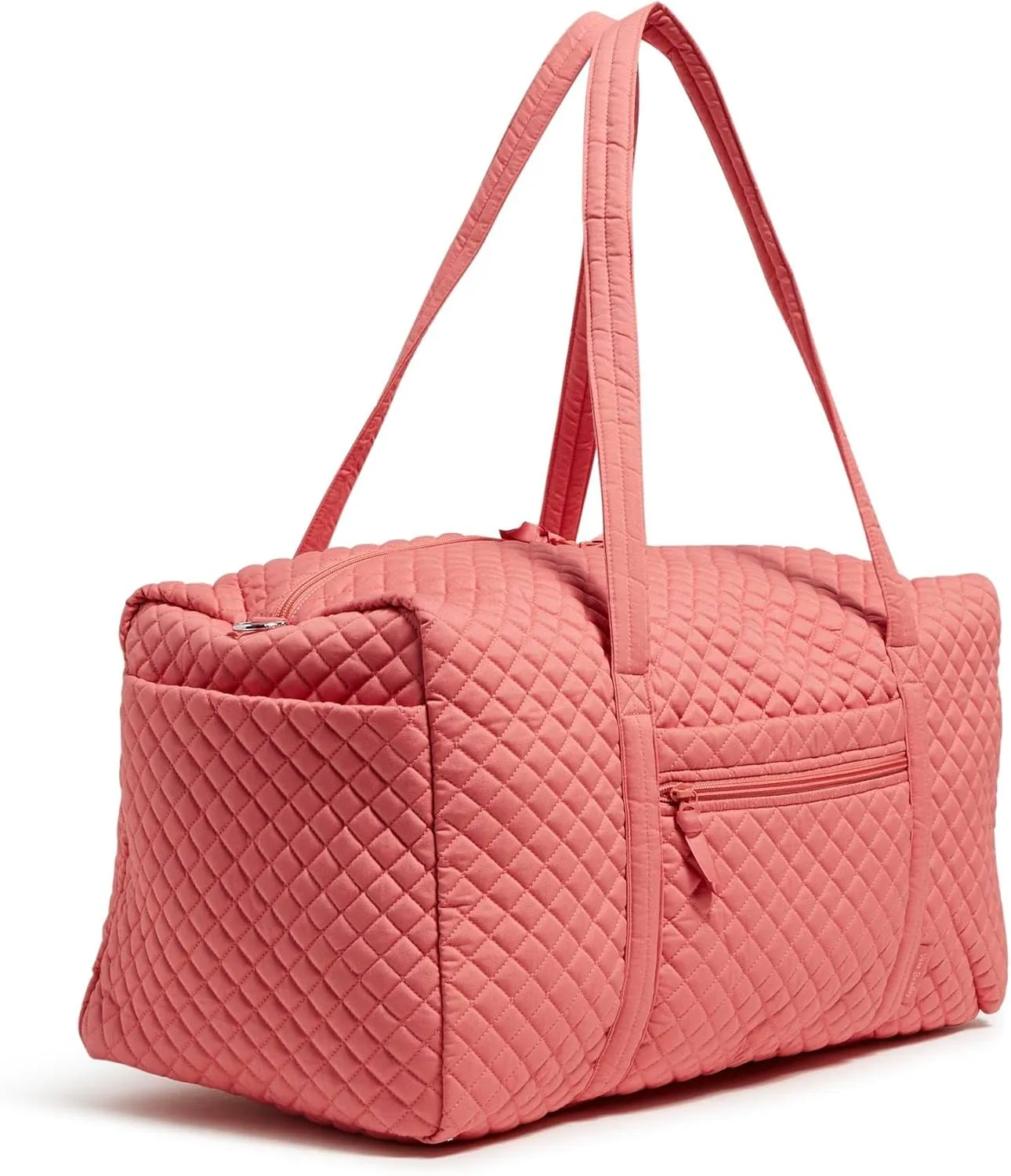 Vera Bradley Women's Cotton Large Travel Duffel Bag, Terra Cotta Rose - Recycled Cotton, One Size