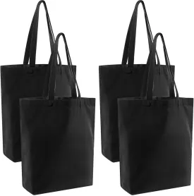 Veyist 4 Pcs Reusable Large Canvas Tote Bags, Blank Multi-purpose Canvas Bags, Suitable for DIY Project, Grocery, Shopping.