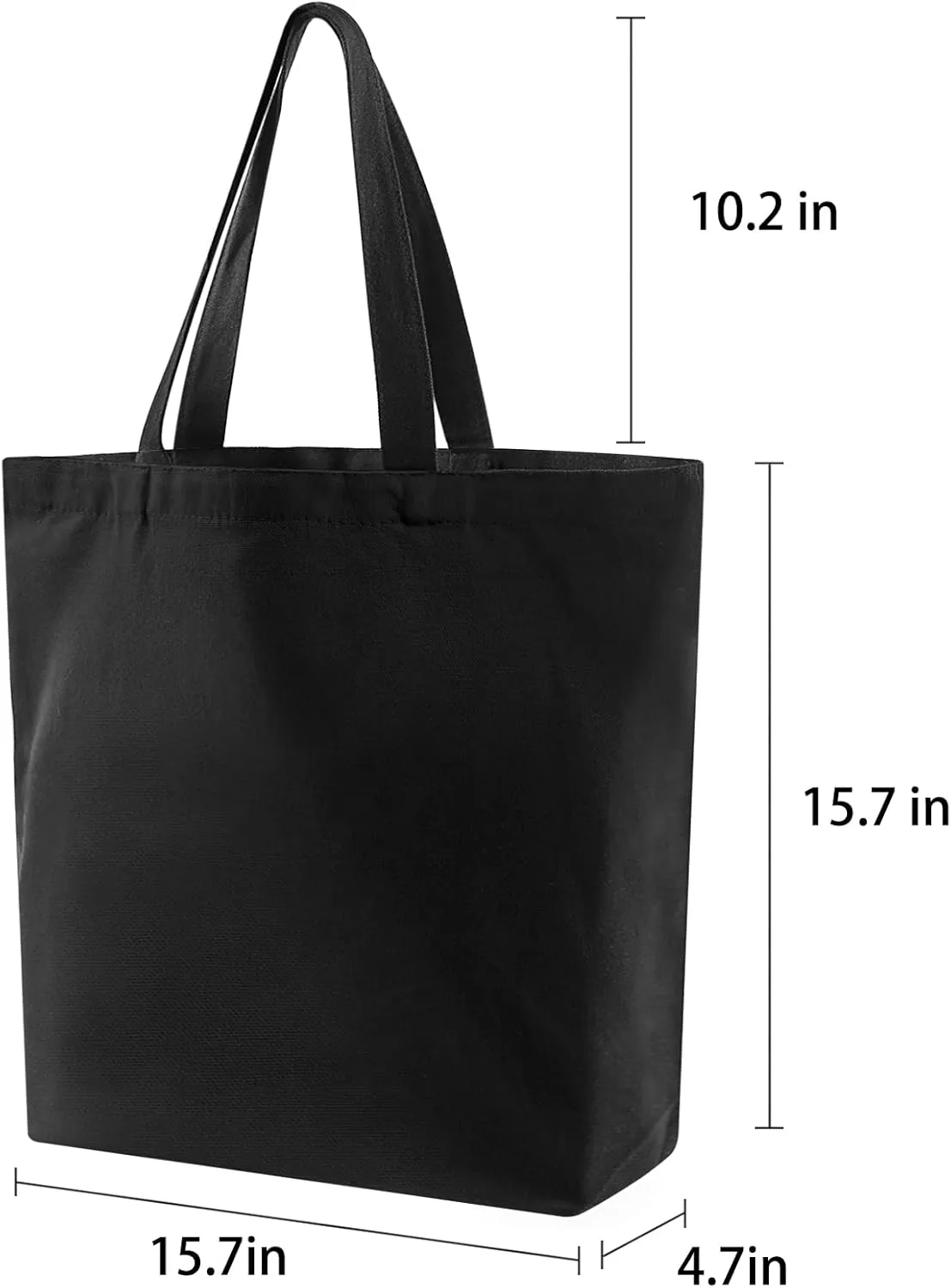 Veyist 4 Pcs Reusable Large Canvas Tote Bags, Blank Multi-purpose Canvas Bags, Suitable for DIY Project, Grocery, Shopping.