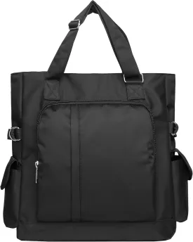 VOLGANIK ROCK Canvas Tote Bag Waterproof Nylon Multi Pocket Shoulder Bags Laptop Work Bag Teacher Purse Handbag for Women Men
