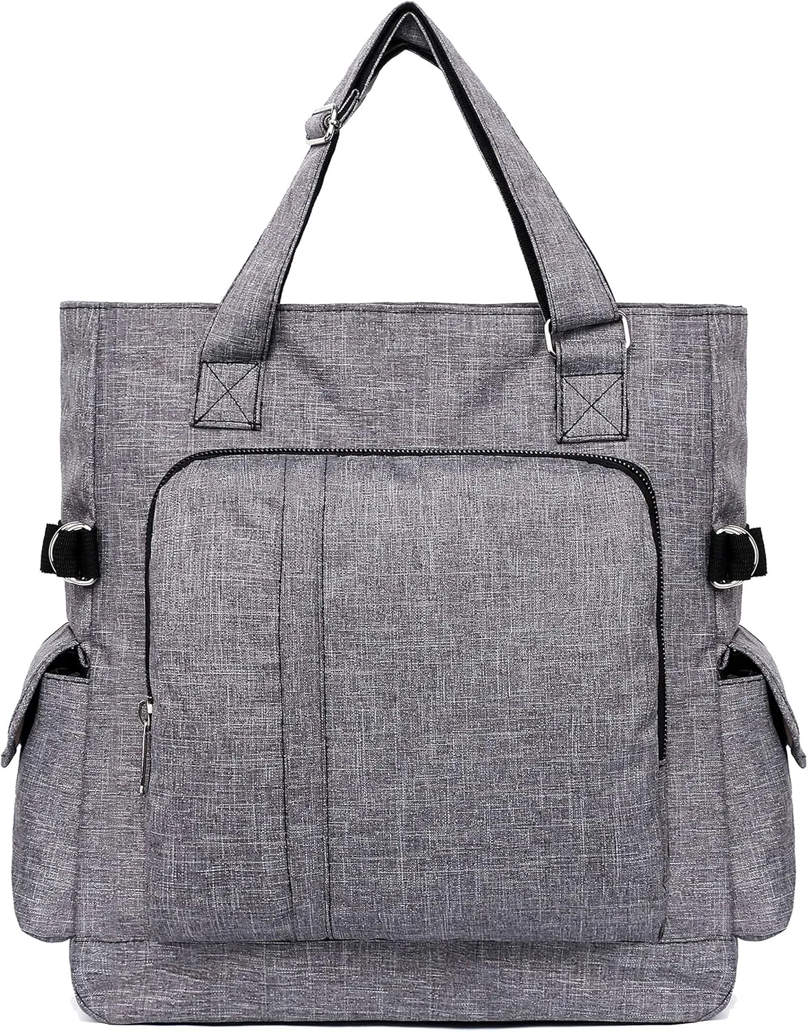 VOLGANIK ROCK Canvas Tote Bag Waterproof Nylon Multi Pocket Shoulder Bags Laptop Work Bag Teacher Purse Handbag for Women Men