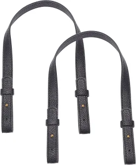 WADORN 2pcs Leather Shoulder Bag Strap, 30.3 Inch Adjustable Purse Strap Replacement Handbag Strap Belt Tote Bag Strap with Rivets for Briefcase Messenger Bag Bucket Bag, 0.9 Inch Width, Black