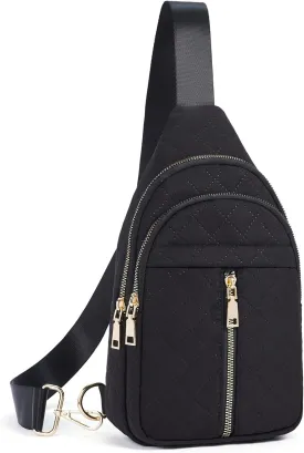 WESTBRONCO Sling Bag for Women Small Nylon Fanny Pack Lightweight Large-capacity Crossbody Bags