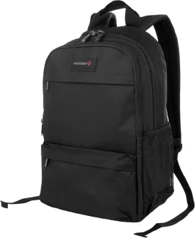 WOLVERINE Lightweight, Water Resistant Rugged Laptop Backpack for Travel or Work, Slimline-Black, 27L